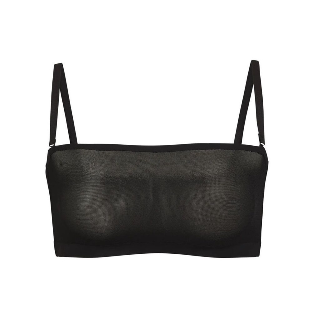 SHEER SCULPT BANDEAU color is onyx NWT SKIMS